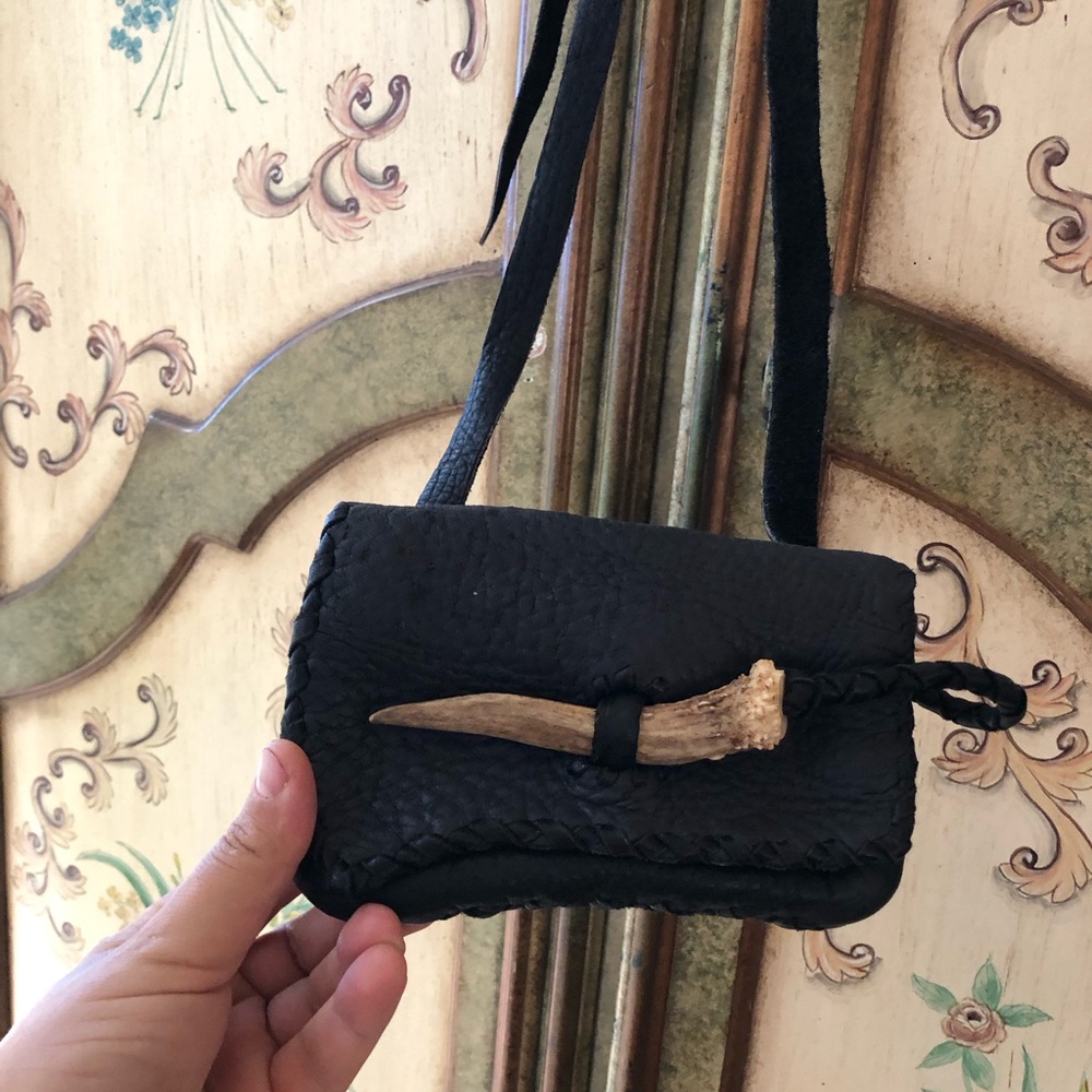 Black Mini Bag with Unique Accent